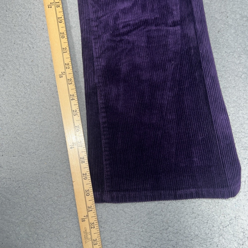 VTG Lauren Jeans Co. Pants Womens Sz 6 (29 x 31) Purple Corduroy Cords Flare Y2K - Picture 8 of 10